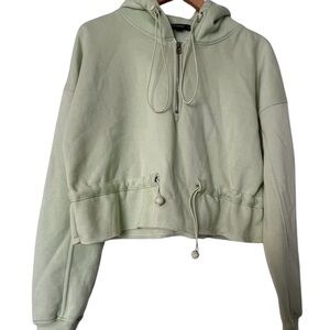 Missguided + Light Green Hooded Sweatshirt